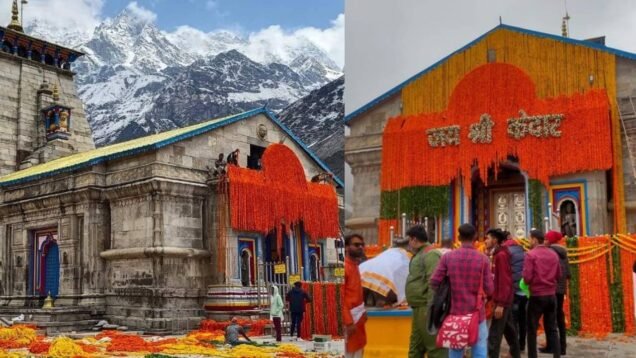 kedarnath dham decorated before portal opening 3.60 am tommorrow