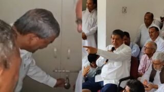 harish rawat stage protest in gairsain