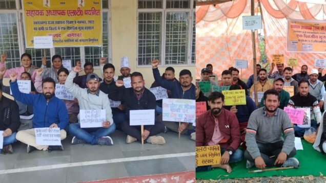 lt selected candidate dharna for joining