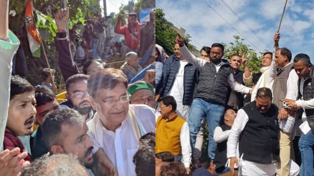 riftr in congress seen during protest march of pritam singh