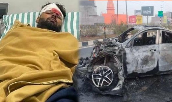 Rishabh pant seriously injured in car accident