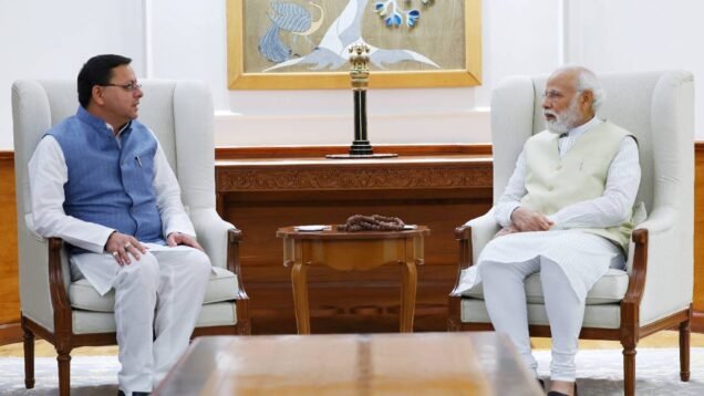 pm modi and cm dhami meeting in delhi