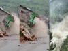 hotel collapsed landslide block highway rain fury