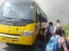 school bus caught fire police rescued kids