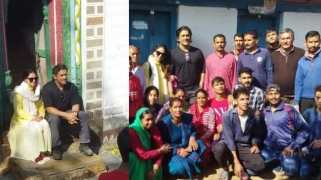 cricketer m s dhoni visits his ancestors village in uttarakhand