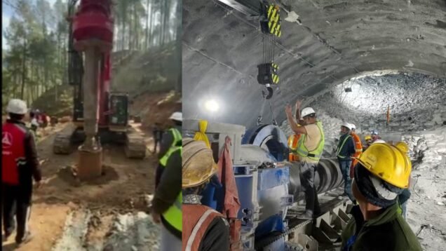 vertcal drilling starts in silkyara tunnel